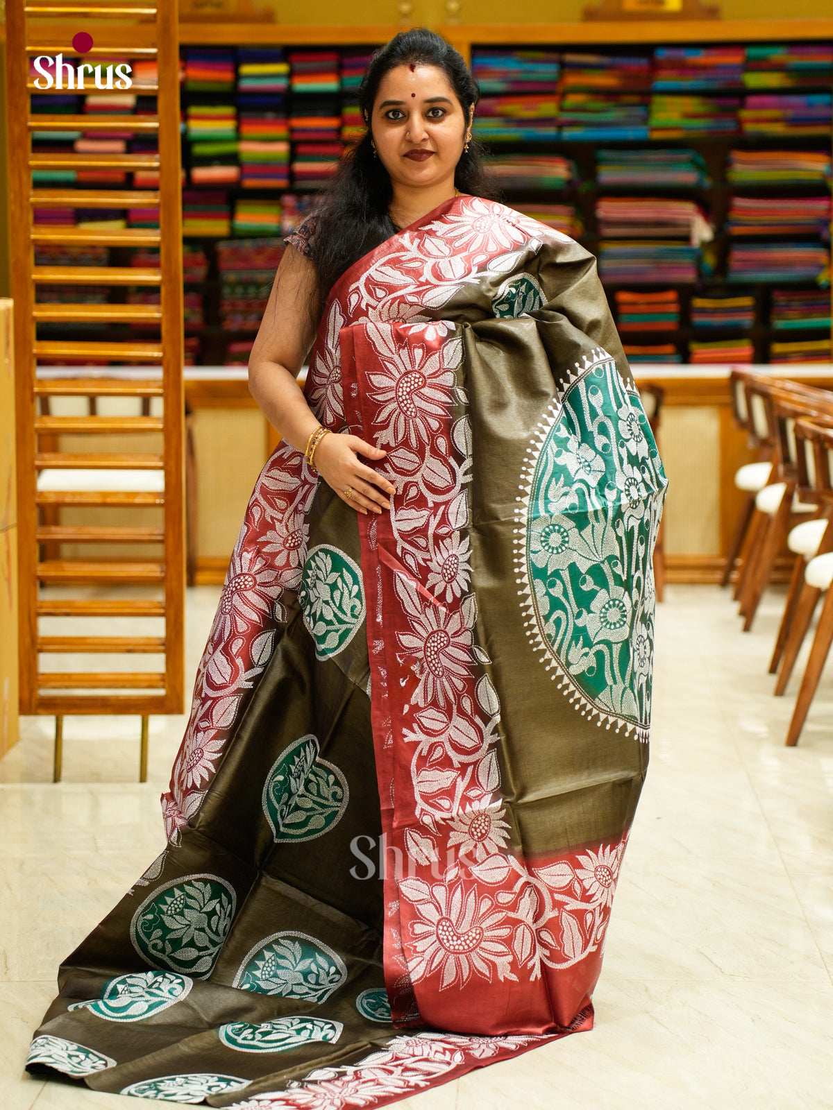 Tussar Saree - EES30262 - Shop on Shrus.com