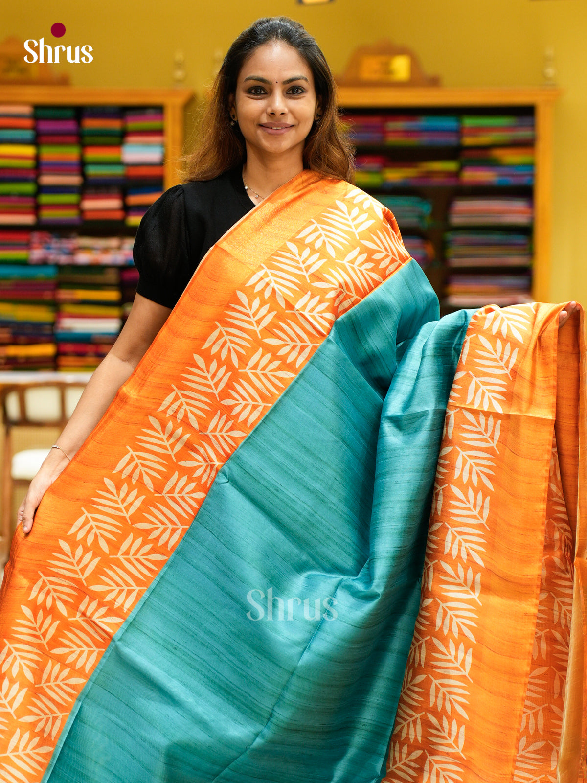 Champa semitussar Saree - EFS01211 - Shop on Shrus.com