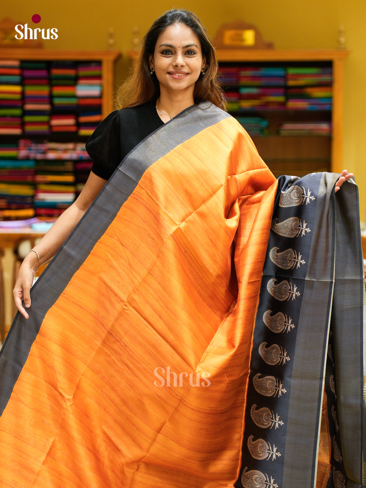 Champa semitussar Saree - EFS01229 - Shop on Shrus.com