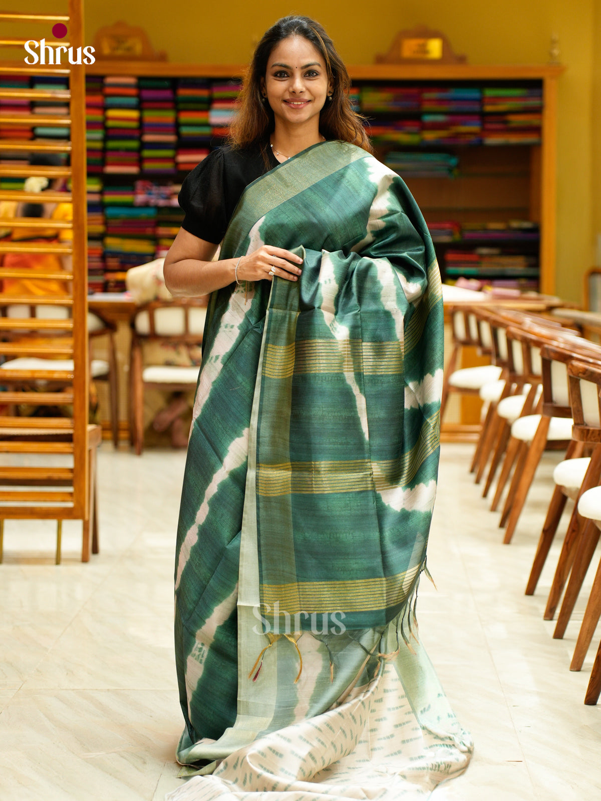 Champa semitussar Saree - EFS01231 - Shop on Shrus.com
