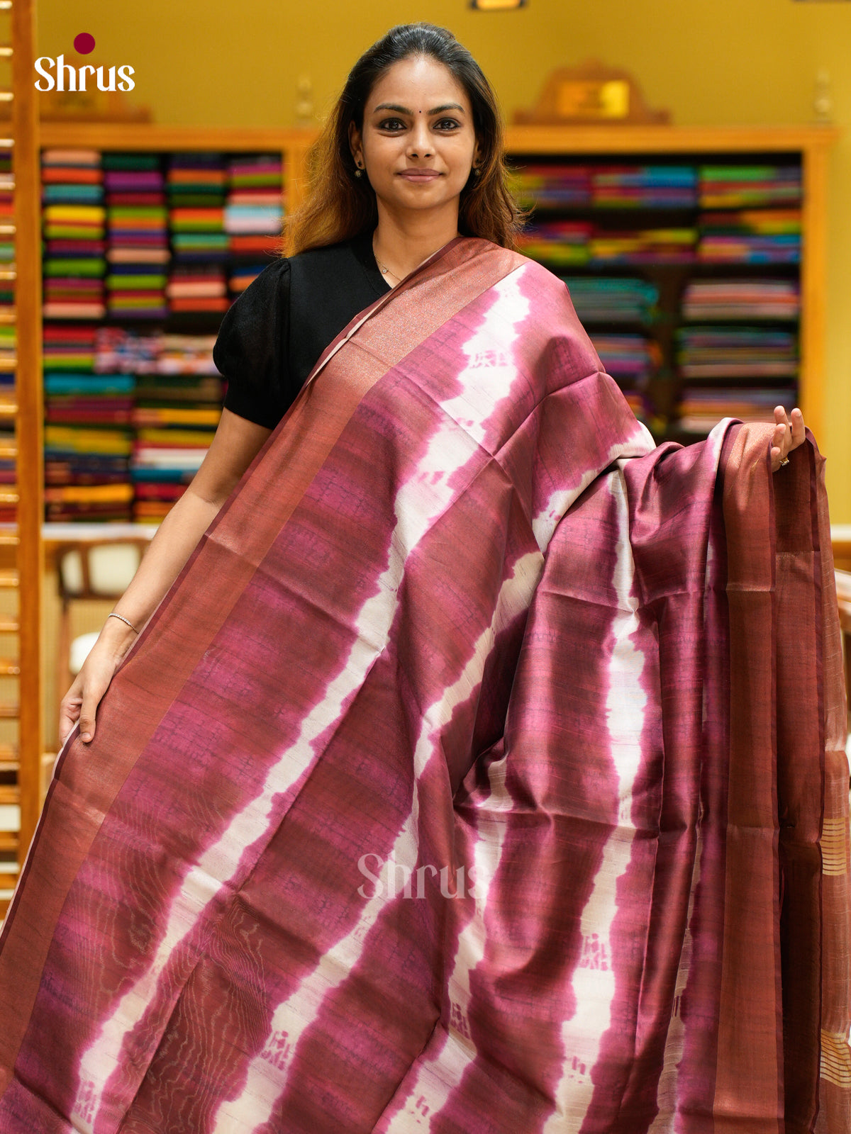 Champa semitussar Saree - EFS01237 - Shop on Shrus.com