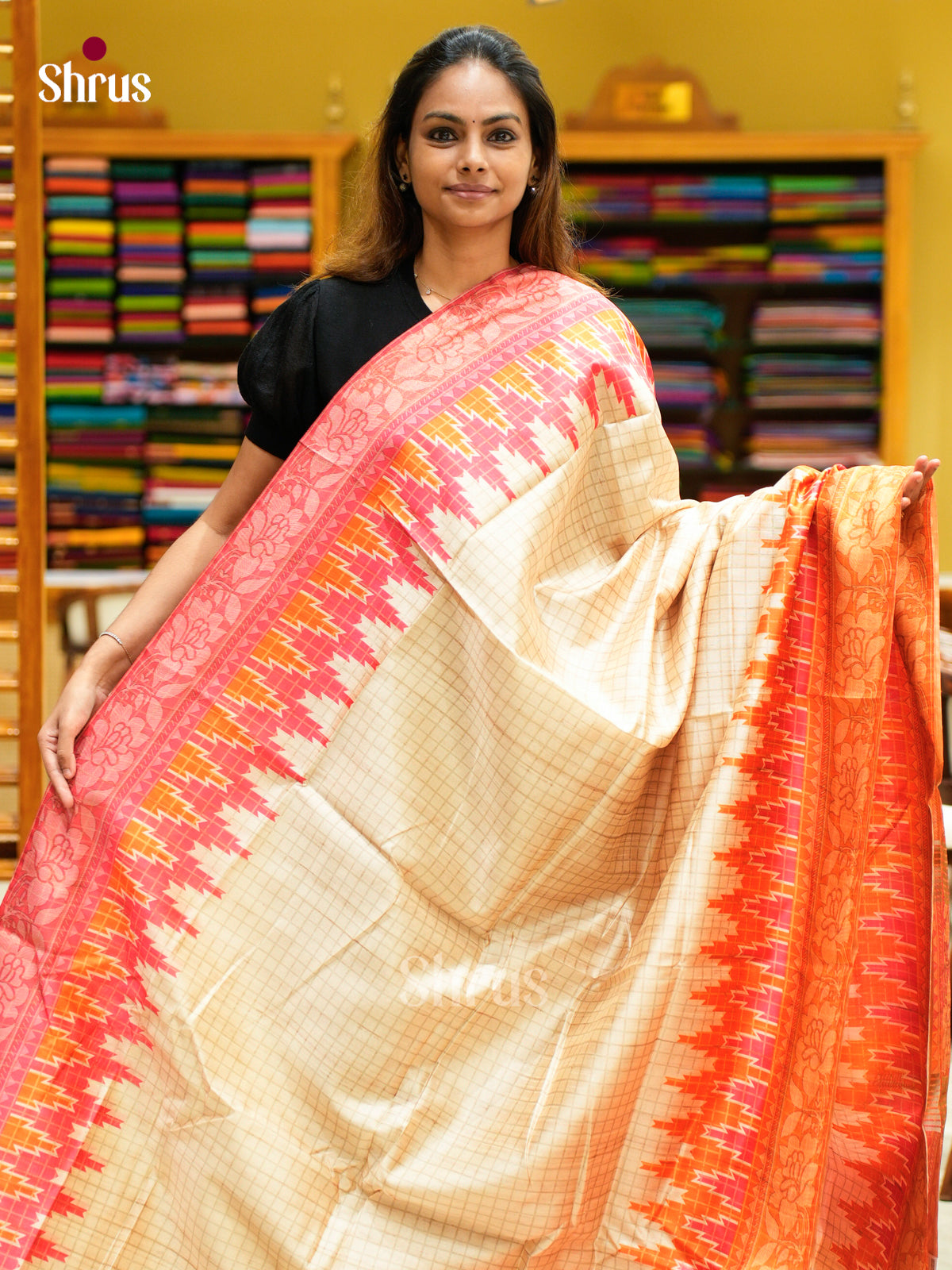 Champa semitussar Saree - EFS01246 - Shop on Shrus.com
