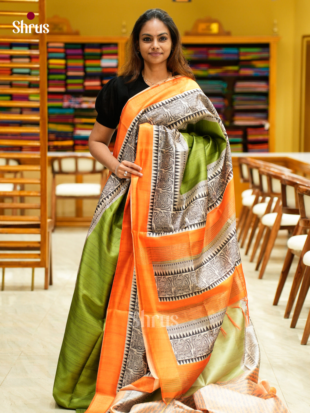 Champa semitussar Saree - EFS01252 - Shop on Shrus.com