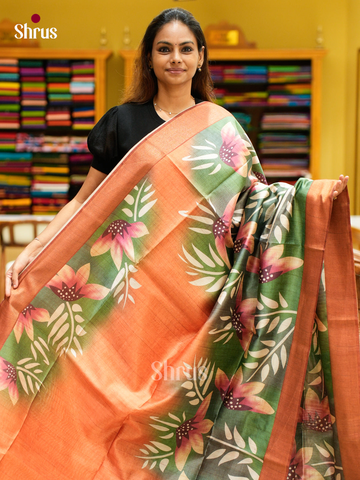 Champa semitussar Saree - EFS01265 - Shop on Shrus.com