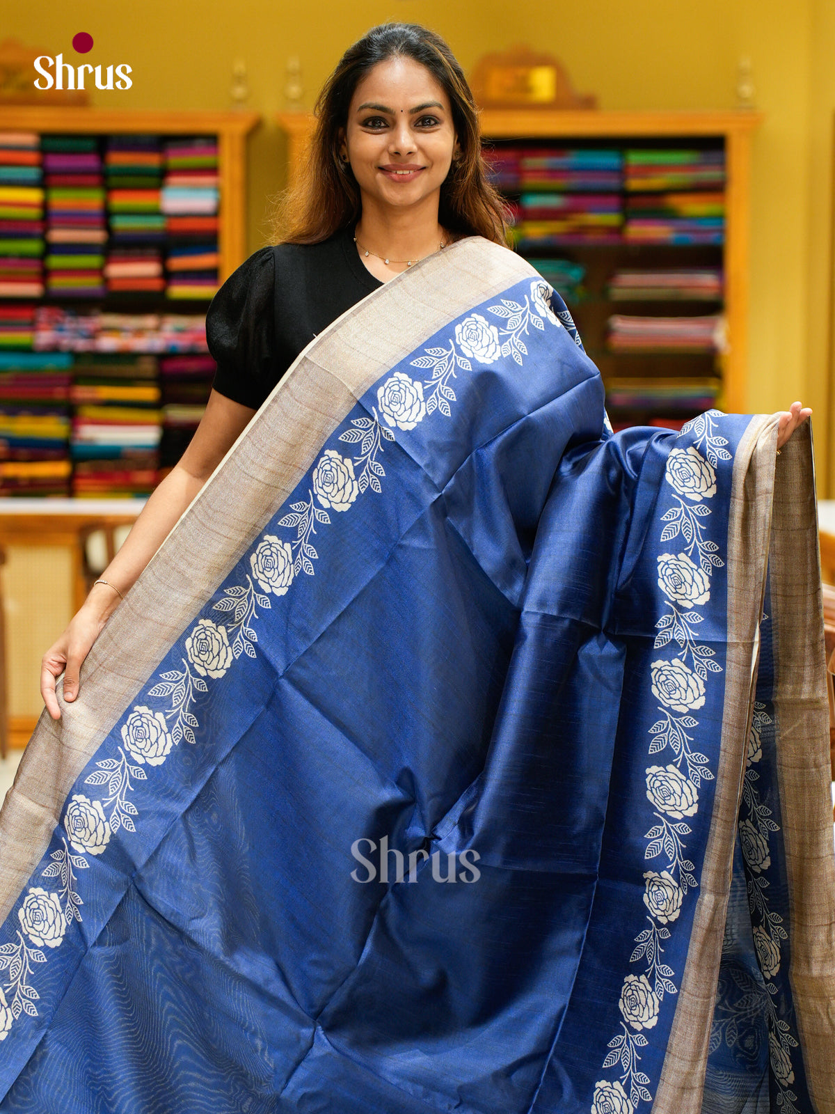 Champa semitussar Saree - EFS01283 - Shop on Shrus.com