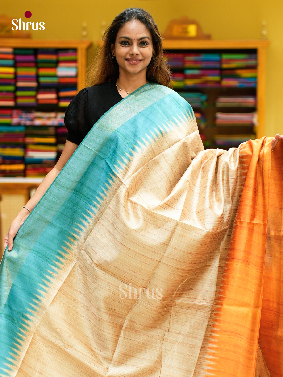 Champa semitussar Saree - EFS01284 - Shop on Shrus.com