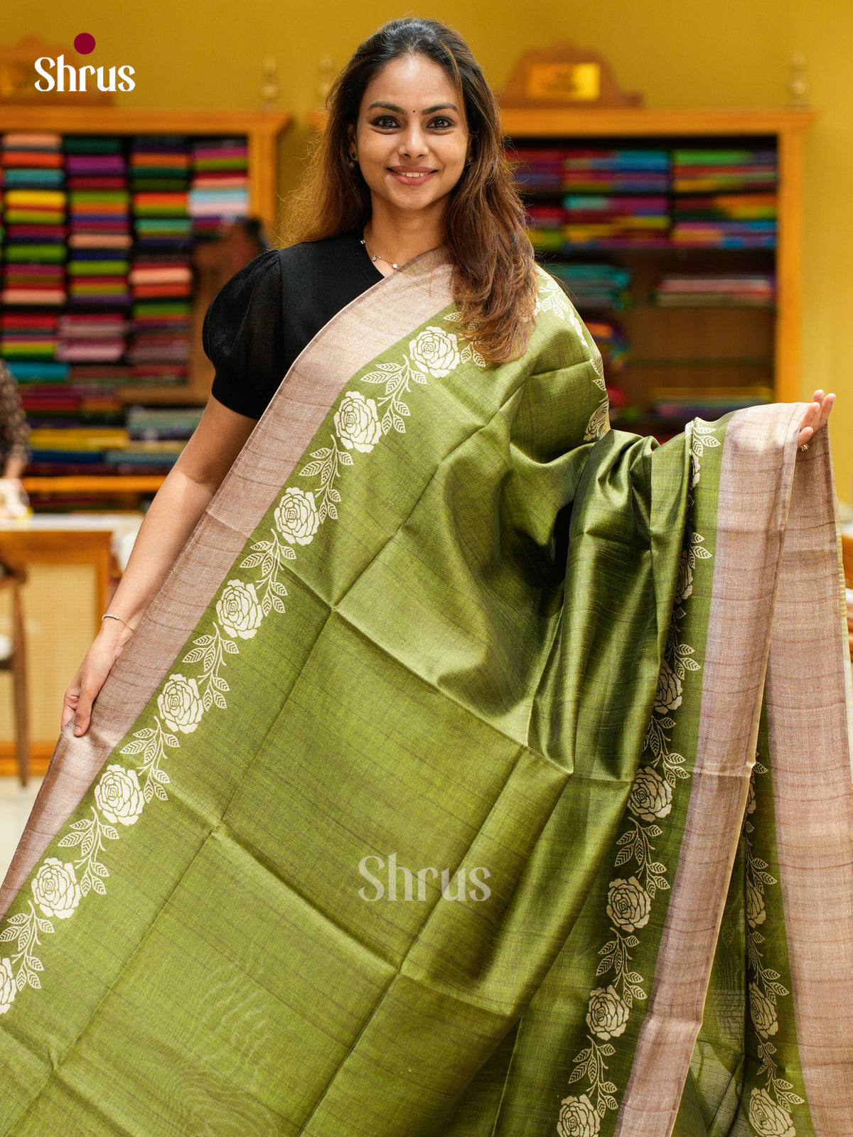 Champa semitussar Saree - EFS01288 - Shop on Shrus.com