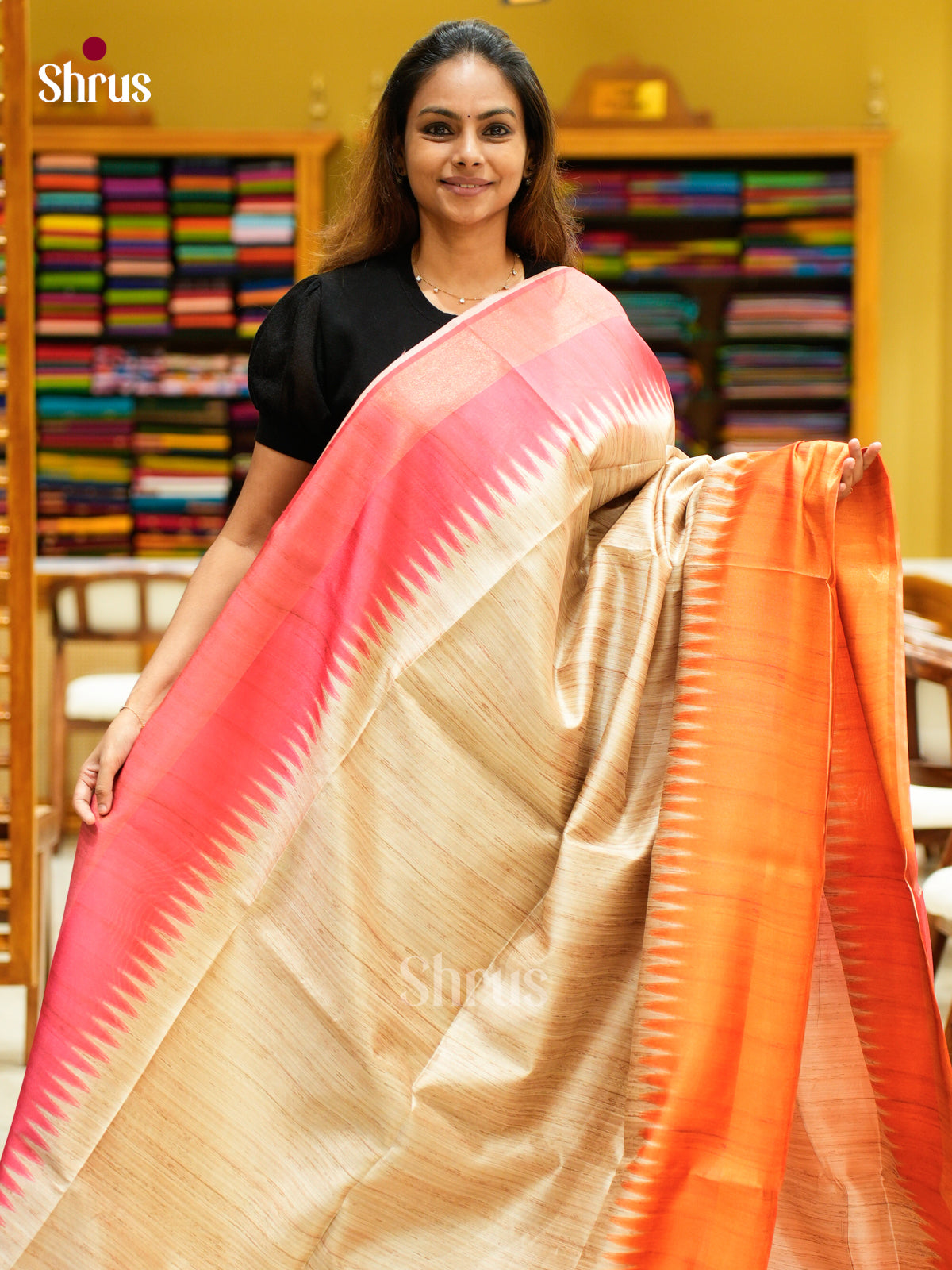 Champa semitussar Saree - EFS01289 - Shop on Shrus.com