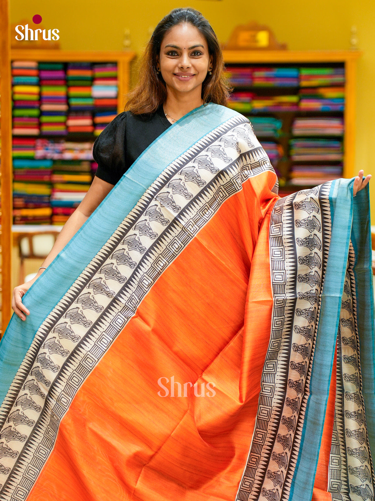 Champa semitussar Saree - EFS01296 - Shop on Shrus.com