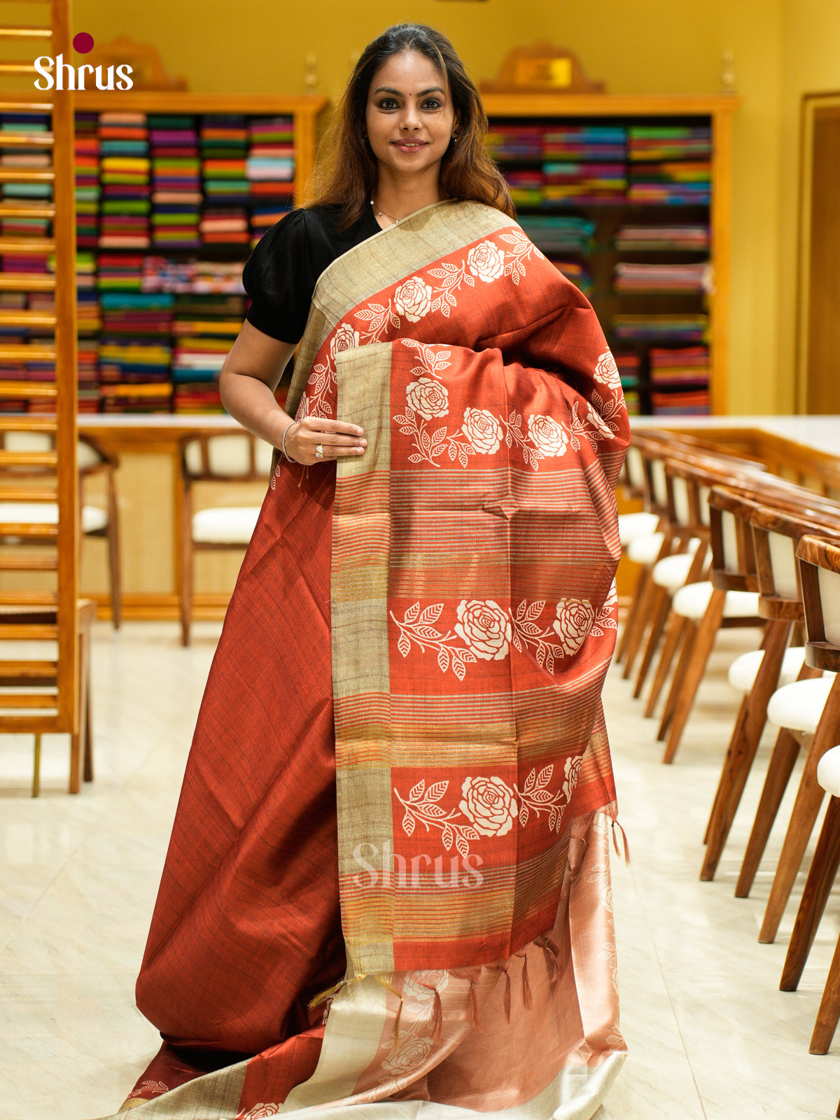 Champa semitussar Saree - EFS01297 - Shop on Shrus.com