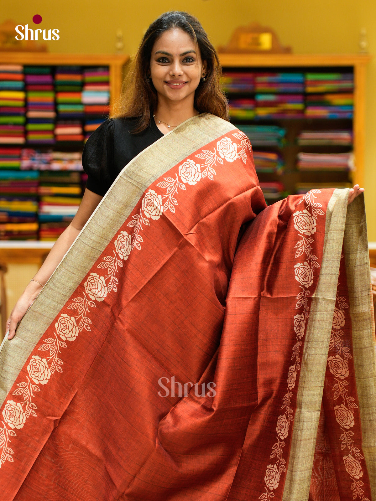 Champa semitussar Saree - EFS01297 - Shop on Shrus.com