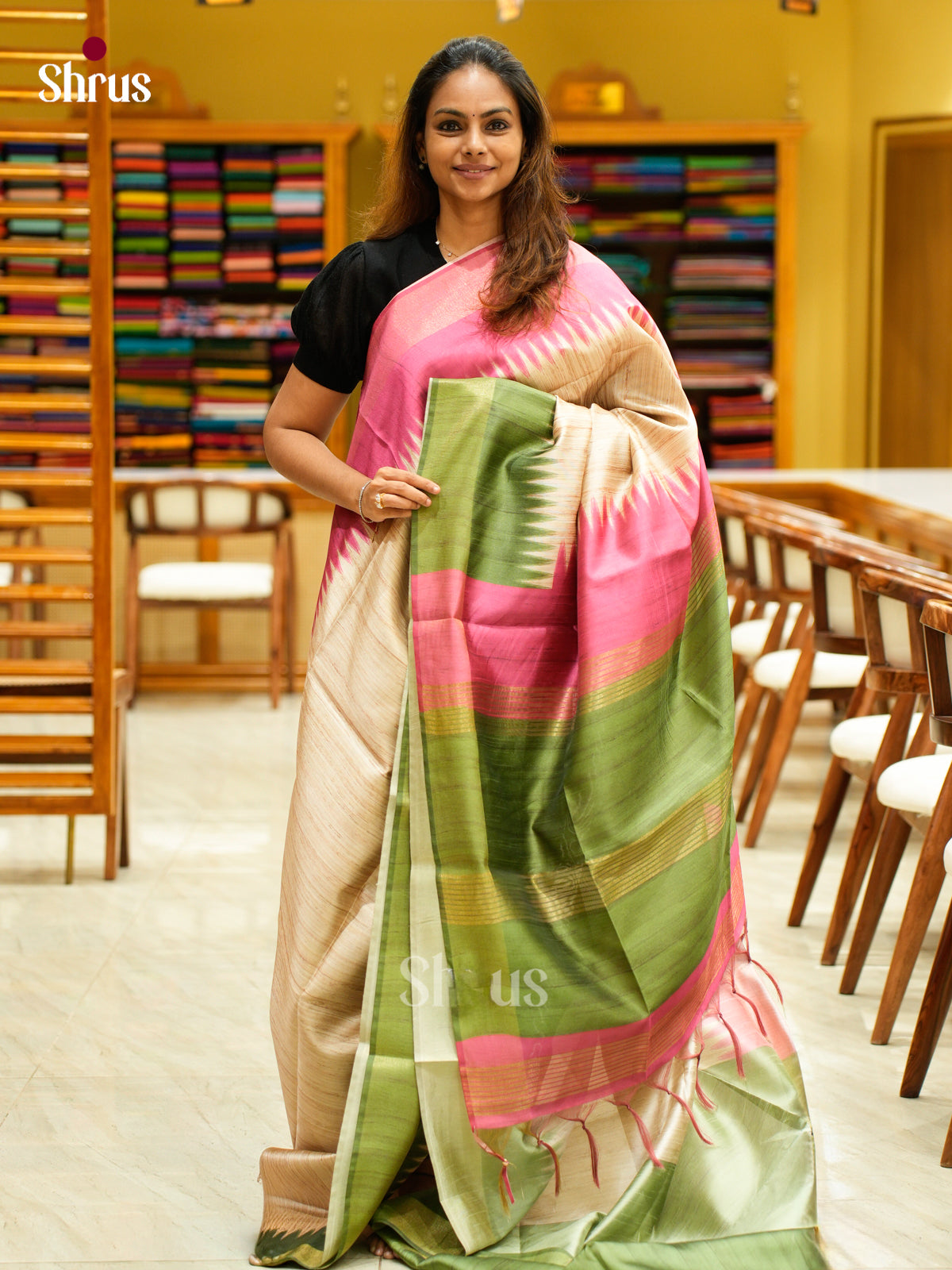 Champa semitussar Saree - EFS01312 - Shop on Shrus.com