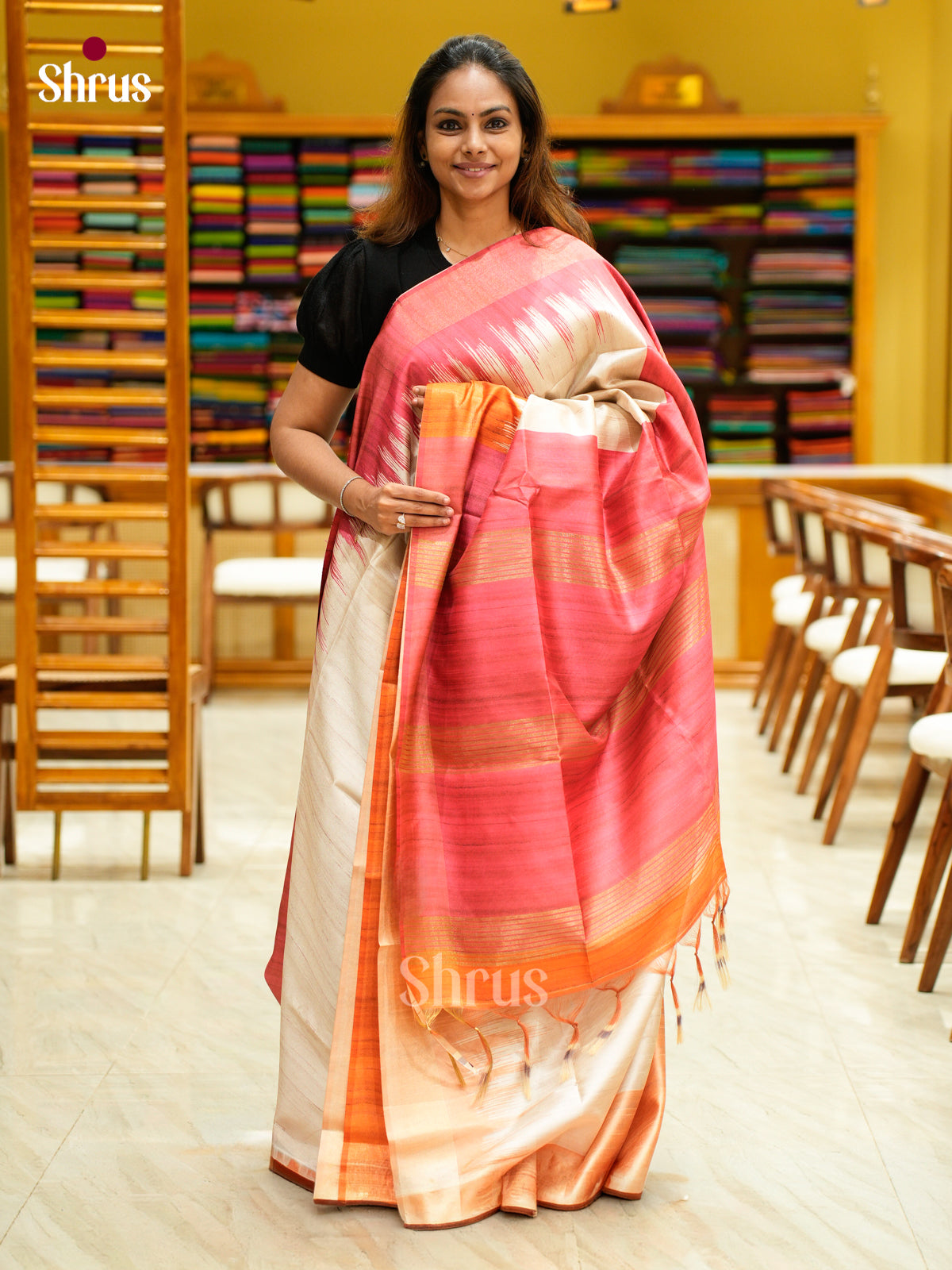 Champa semitussar Saree - EFS01314 - Shop on Shrus.com