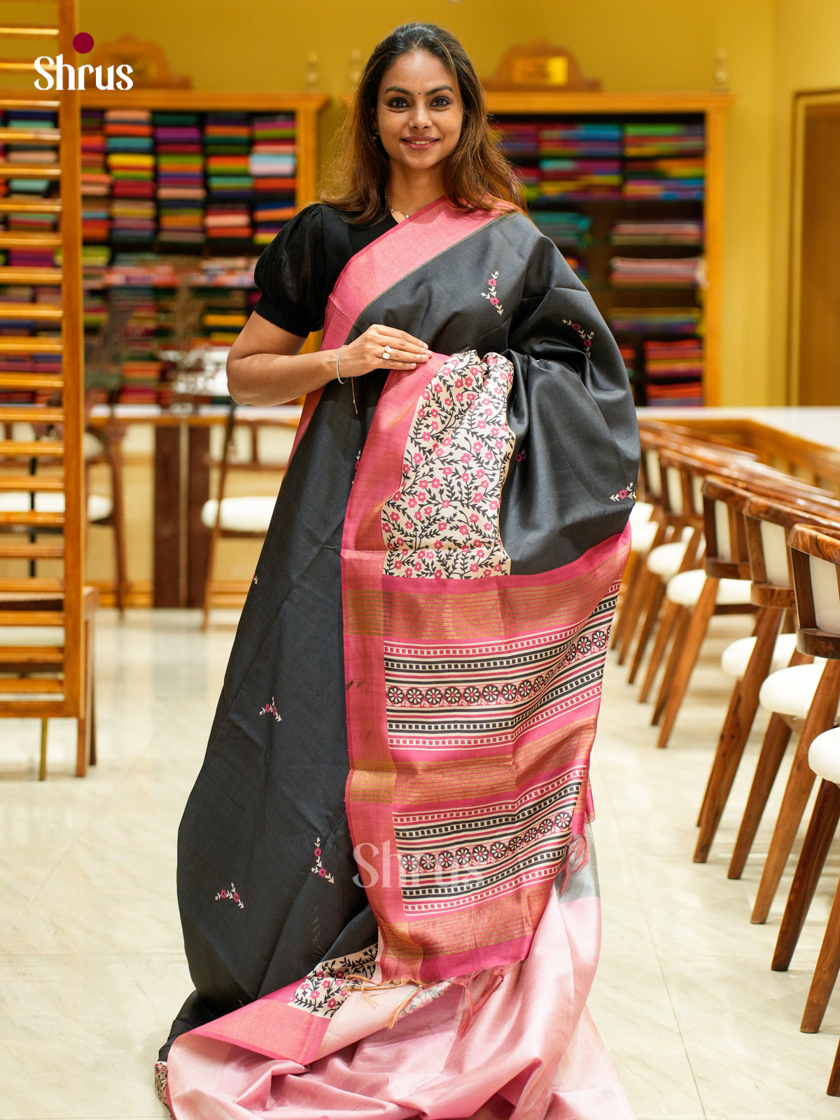 Champa semitussar Saree - EFS01319 - Shop on Shrus.com