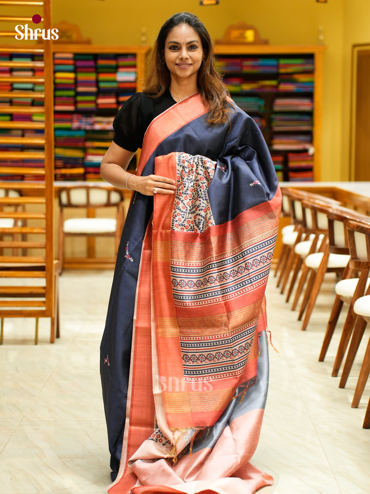 Champa semitussar Saree - EFS01321 - Shop on Shrus.com