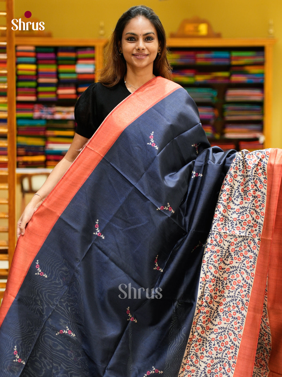 Champa semitussar Saree - EFS01321 - Shop on Shrus.com