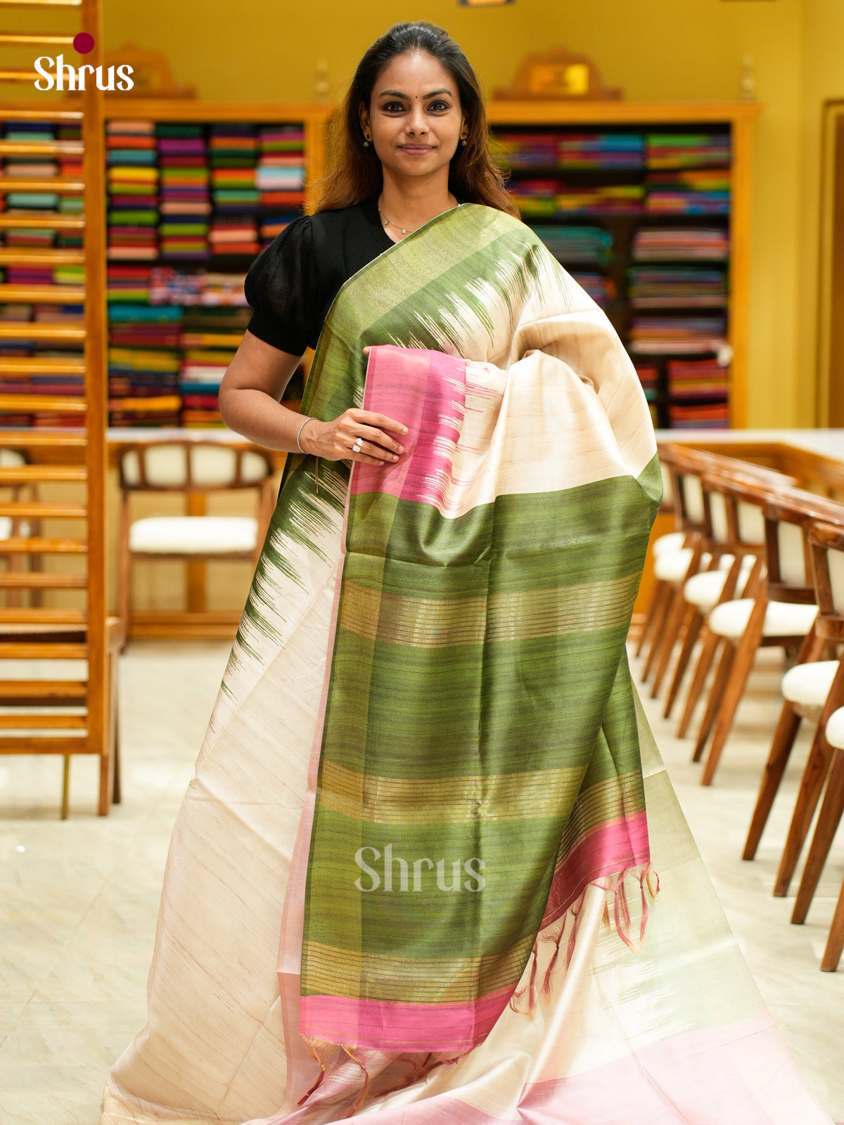 Champa semitussar Saree - EFS01329 - Shop on Shrus.com