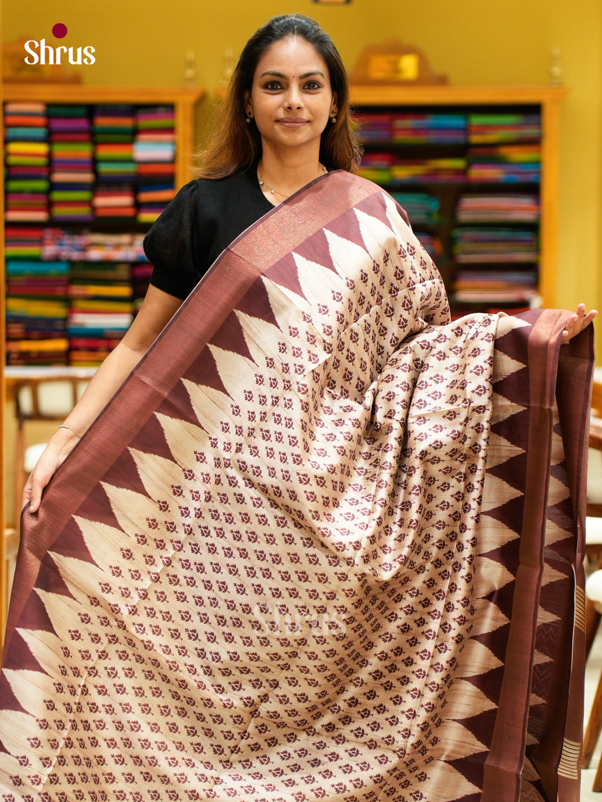 Champa semitussar Saree - EFS01331 - Shop on Shrus.com