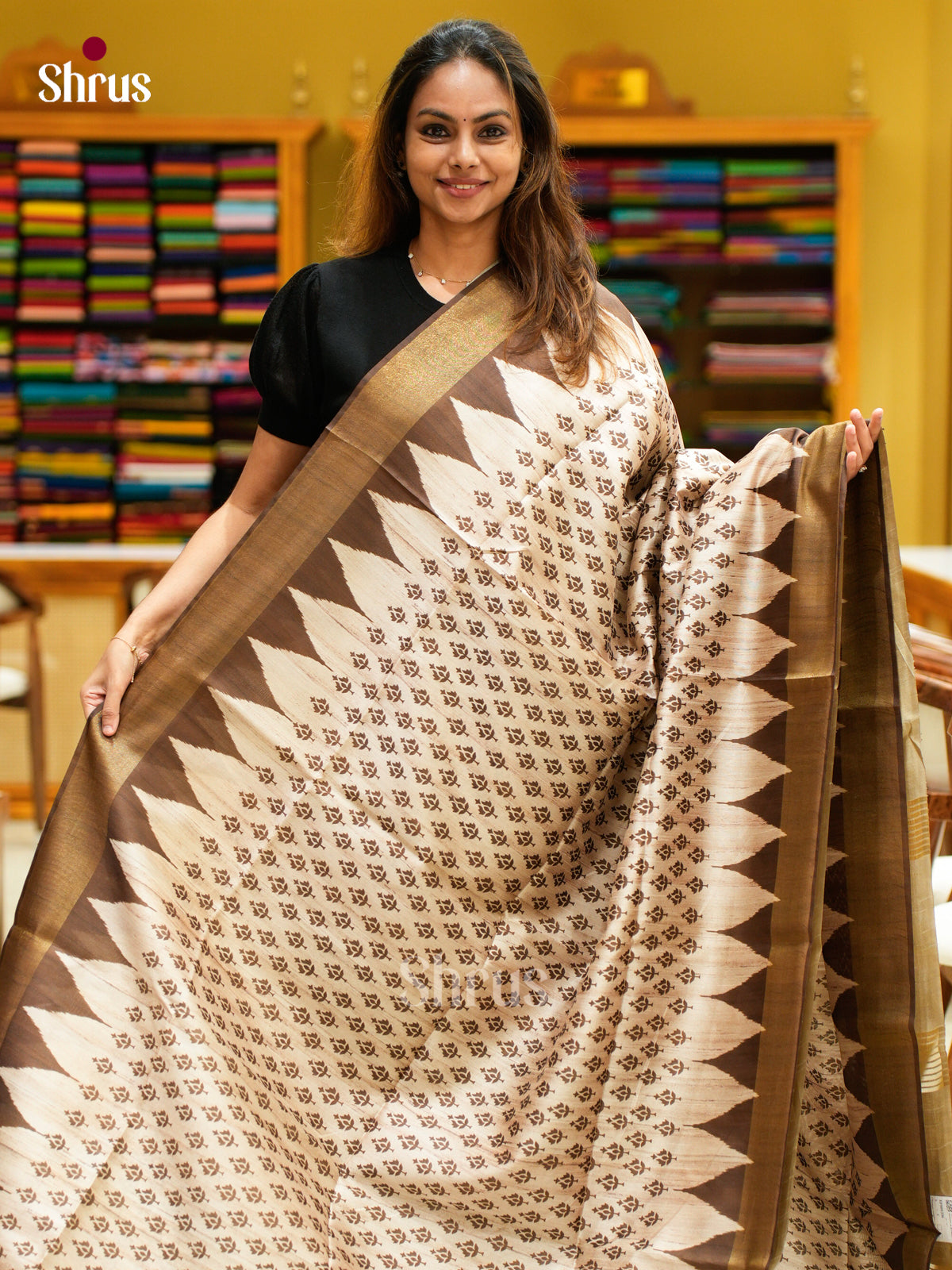 Champa semitussar Saree - EFS01336 - Shop on Shrus.com