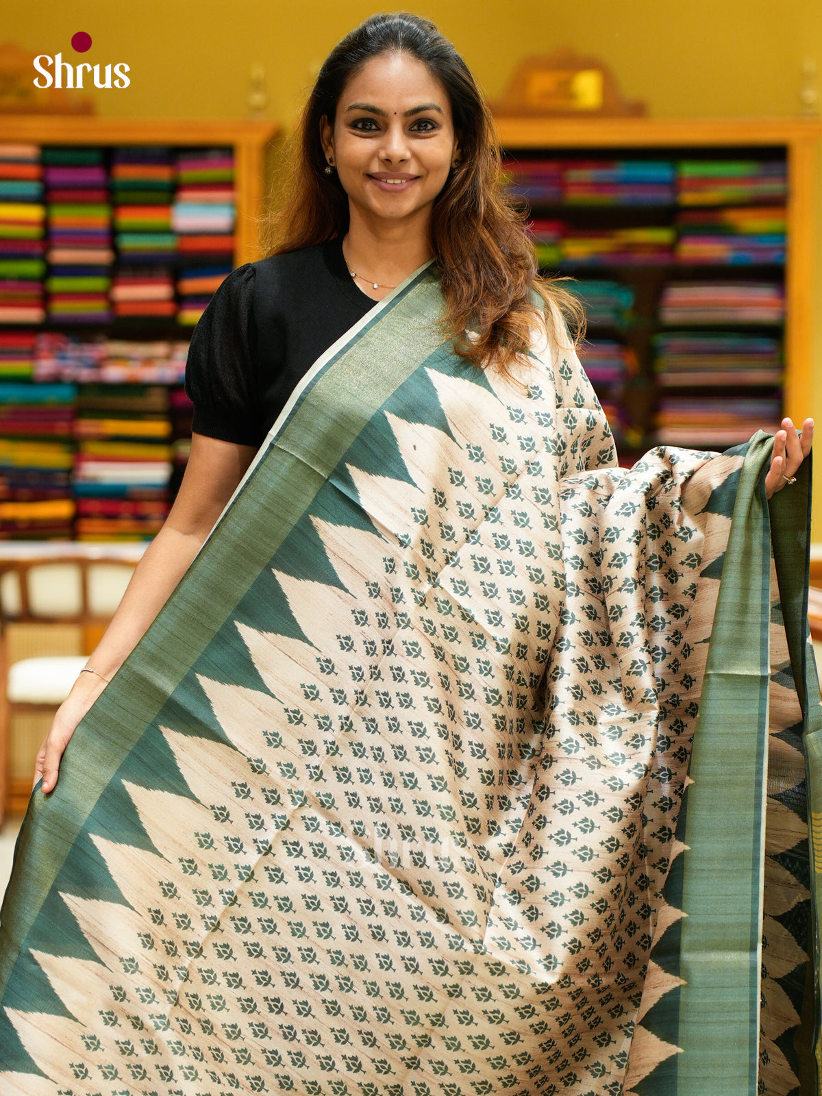 Champa semitussar Saree - EFS01337 - Shop on Shrus.com