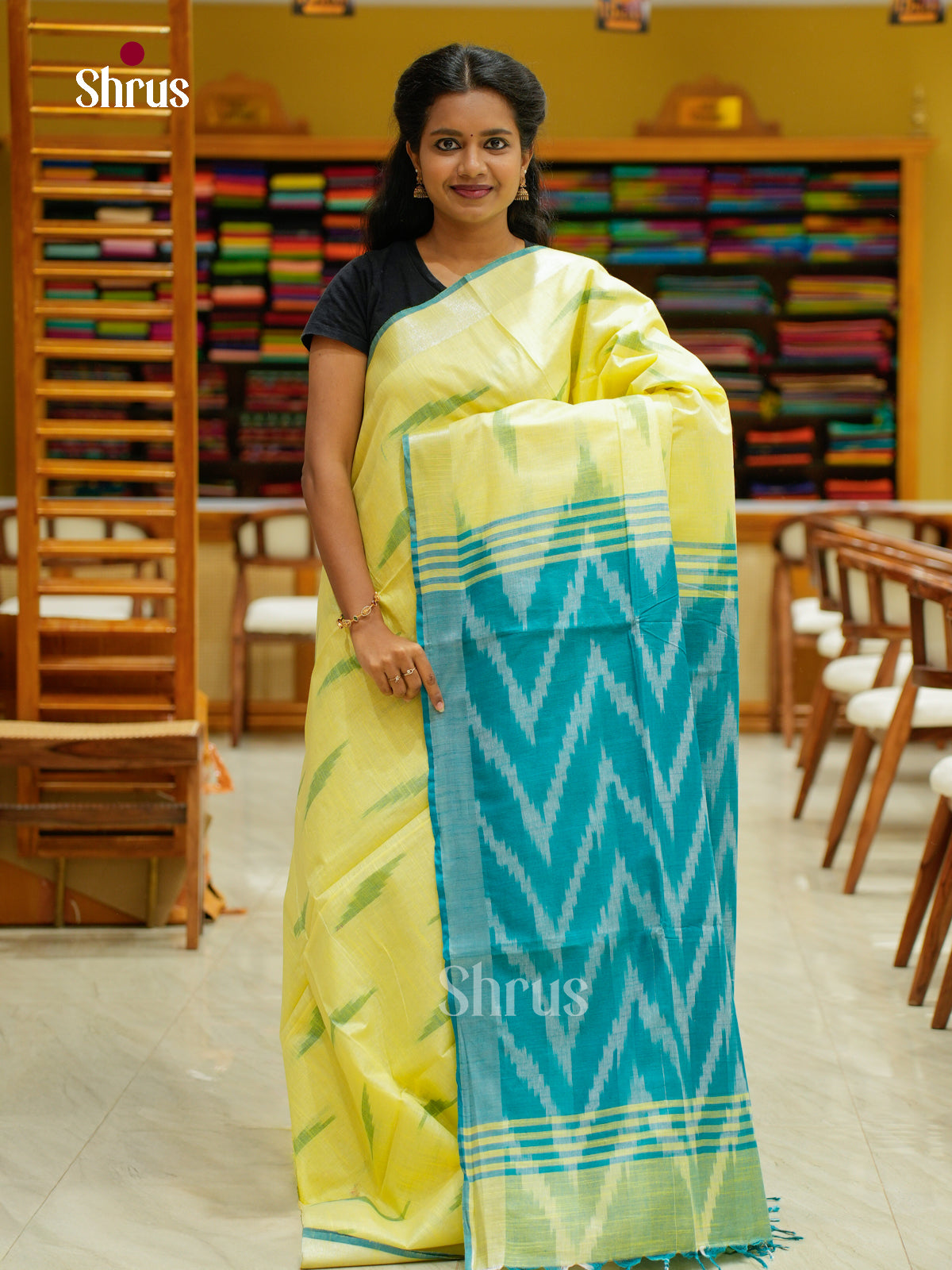 Semi Ikkat Saree - EFS03049 - Shop on Shrus.com
