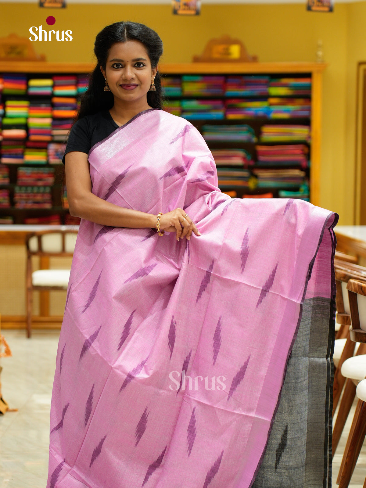 Semi Ikkat Saree - EFS03116 - Shop on Shrus.com