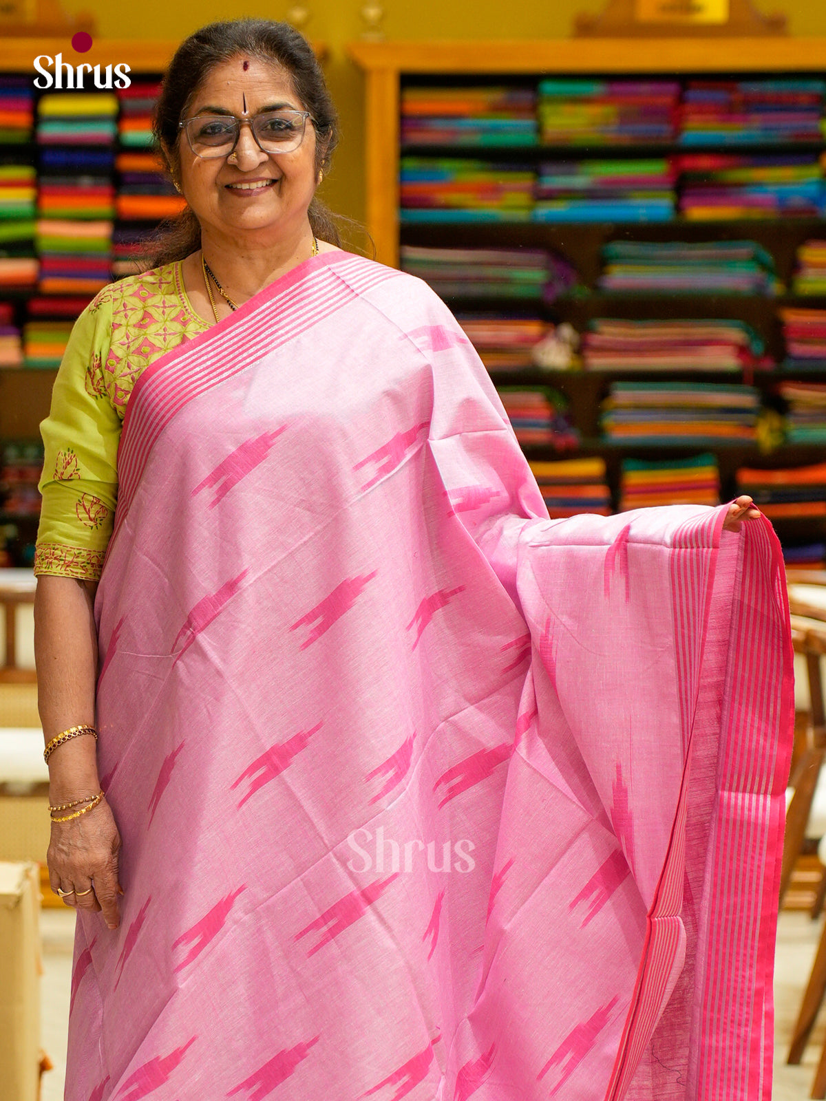 Semi Ikkat Saree - EFS03134 - Shop on Shrus.com