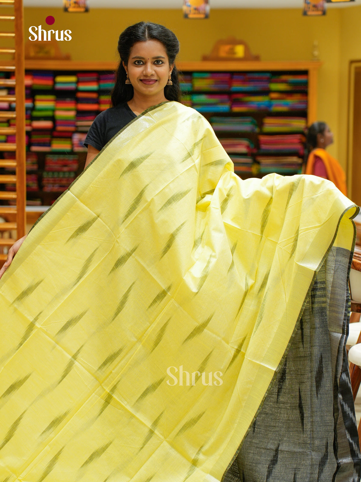Semi Ikkat Saree - EFS03155 - Shop on Shrus.com