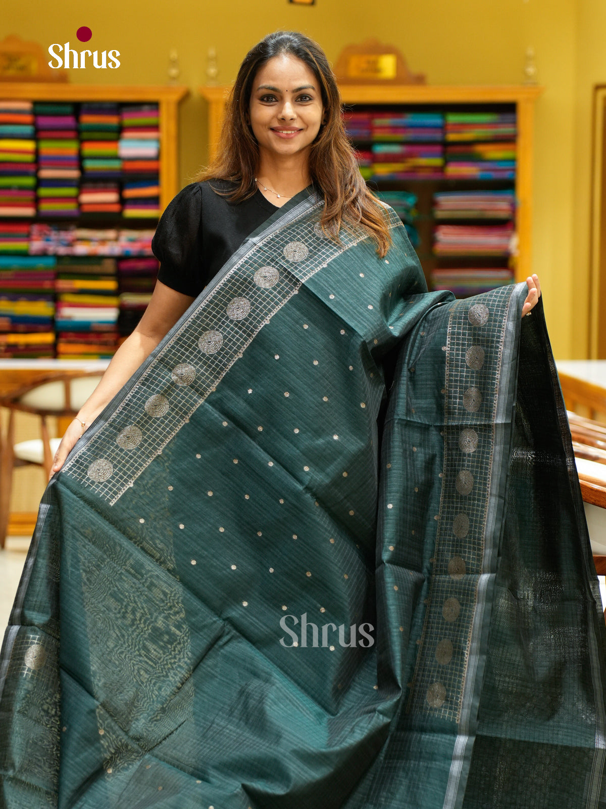 Semi Jute Saree - EFS03171 - Shop on Shrus.com