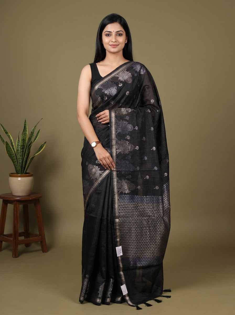 Semi Jute Saree - EFS03173