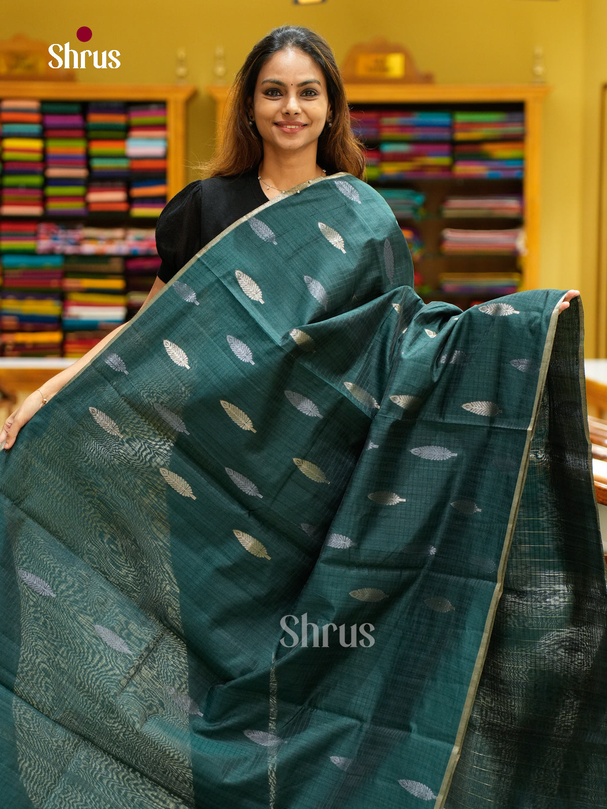 Semi Jute Saree - EFS03177 - Shop on Shrus.com