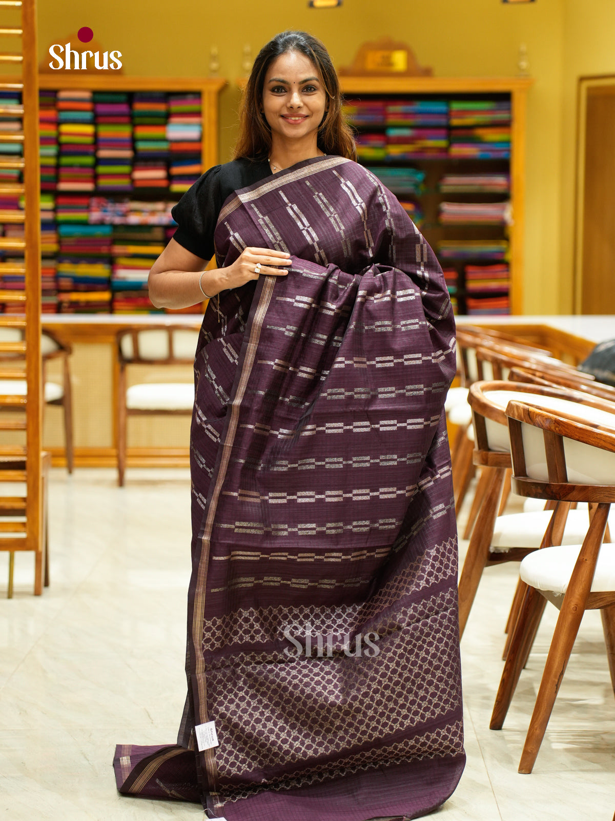 Semi Jute Saree - EFS03182 - Shop on Shrus.com
