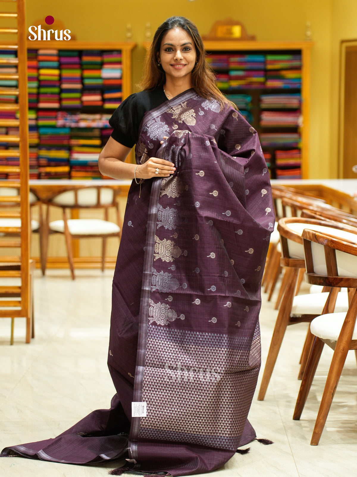Semi Jute Saree - EFS03259 - Shop on Shrus.com