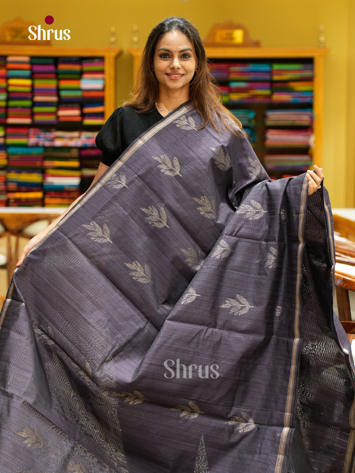 Semi Jute Saree - EFS03263 - Shop on Shrus.com