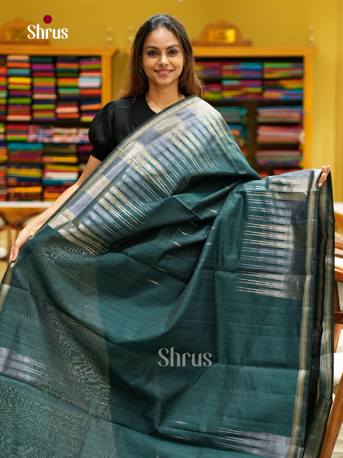 Semi Jute Saree - EFS03265 - Shop on Shrus.com