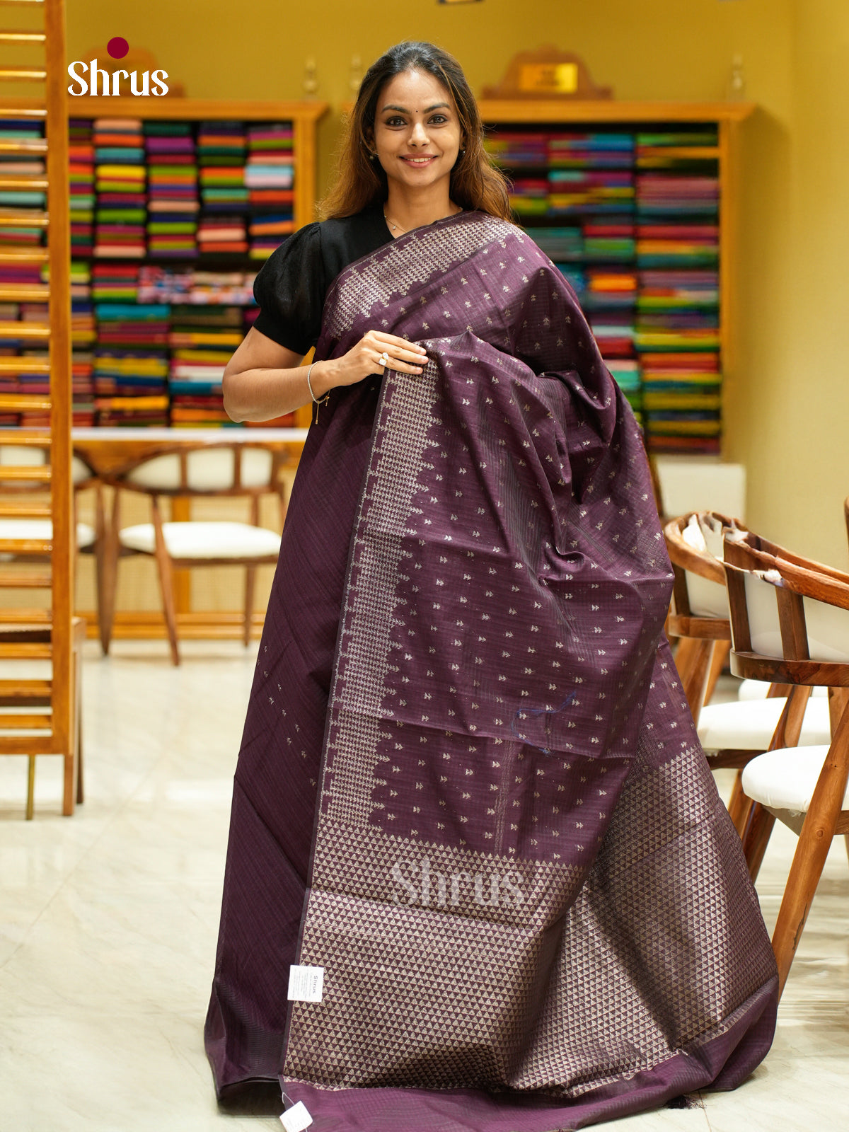 Semi Jute Saree - EFS03274 - Shop on Shrus.com