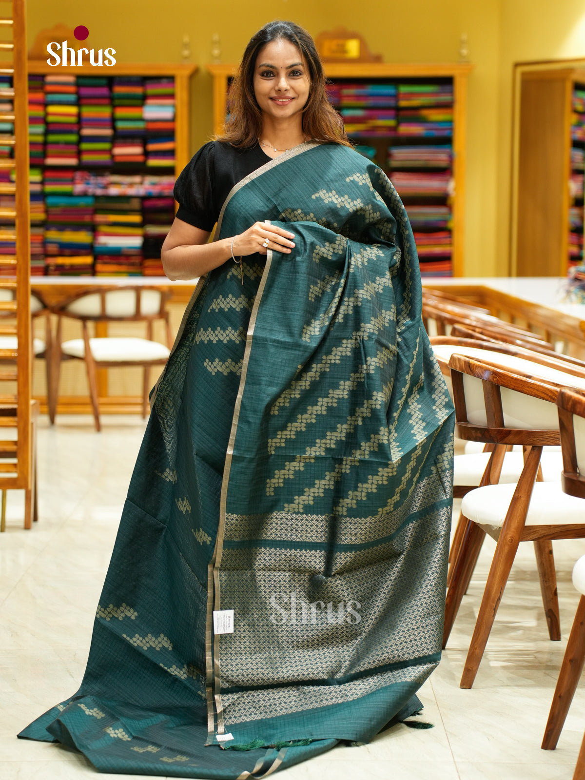 Semi Jute Saree - EFS03275 - Shop on Shrus.com