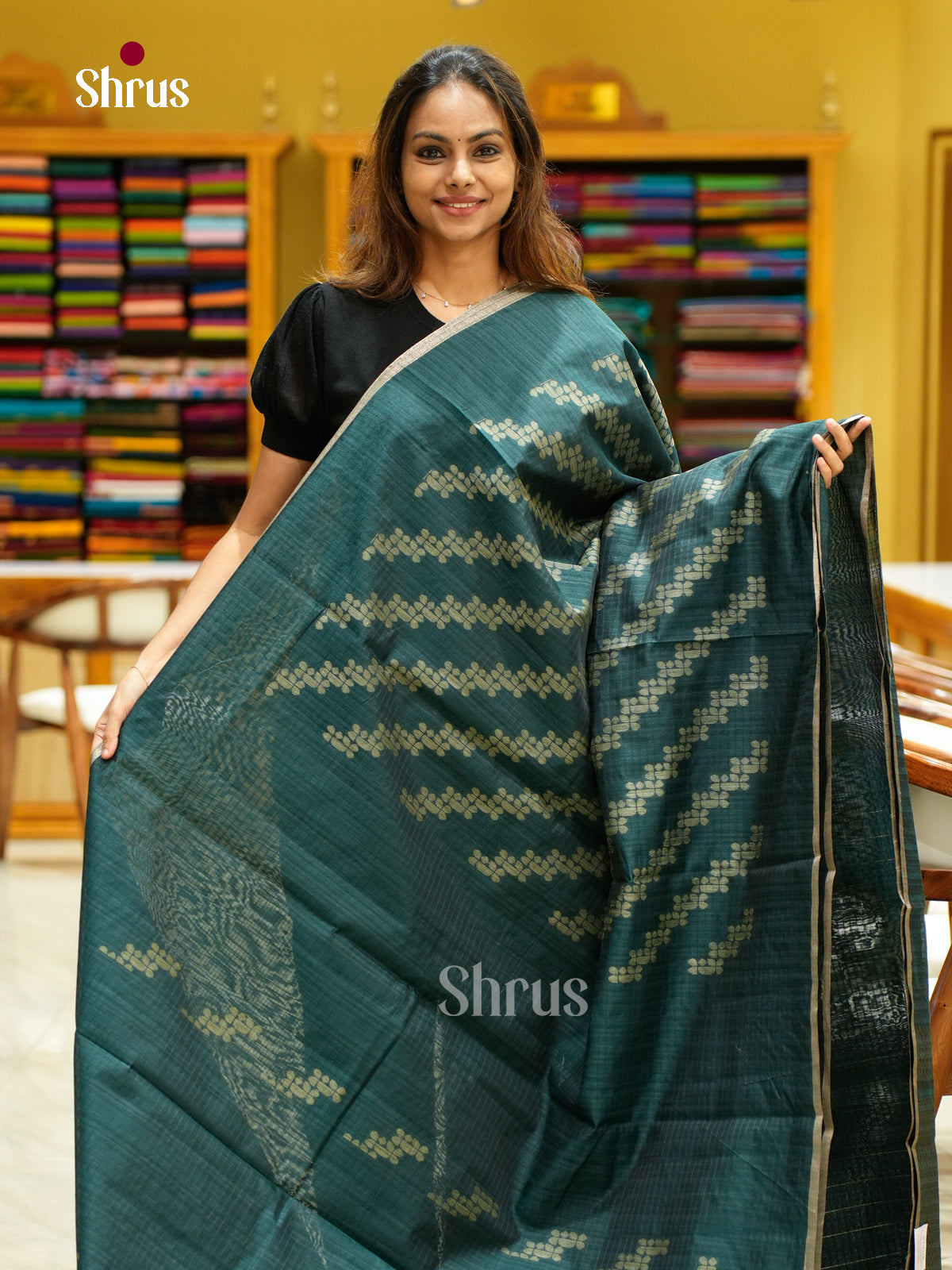 Semi Jute Saree - EFS03275 - Shop on Shrus.com
