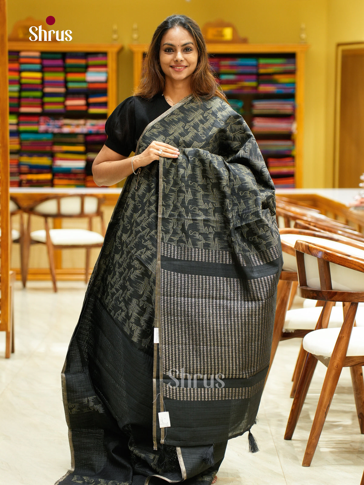Semi Jute Saree - EFS03281 - Shop on Shrus.com