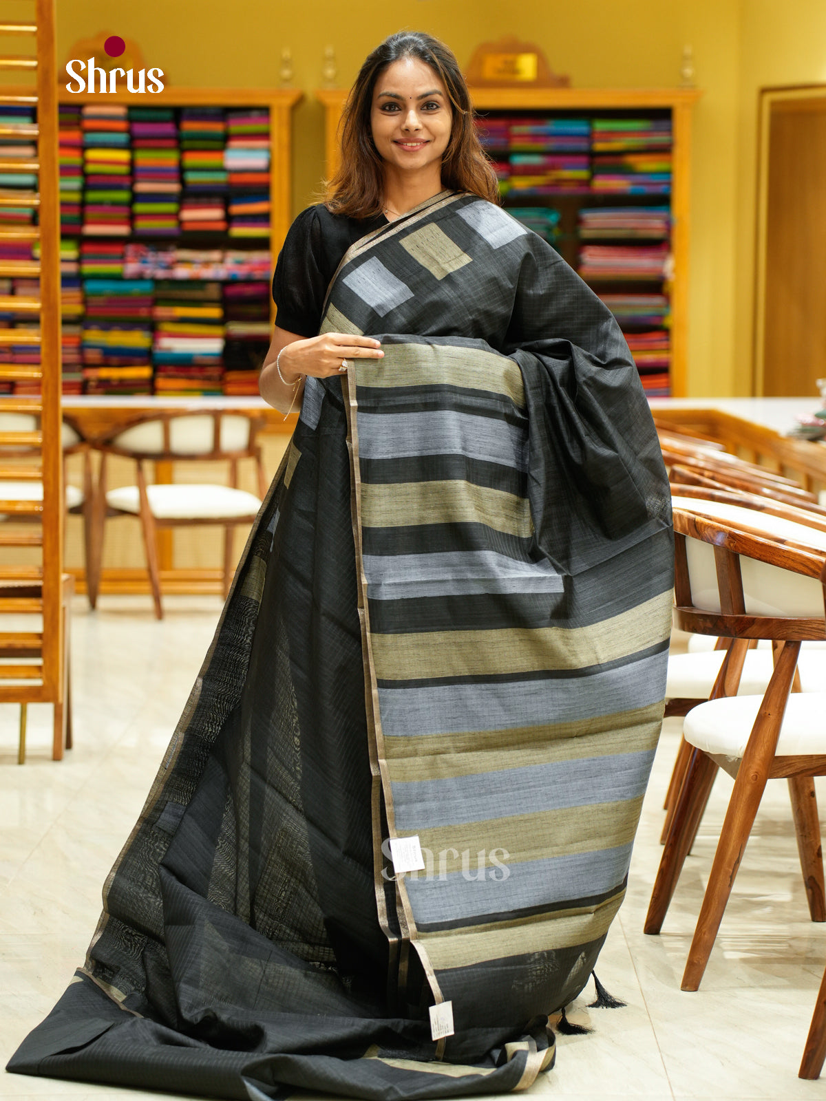 Semi Jute Saree - EFS03283 - Shop on Shrus.com