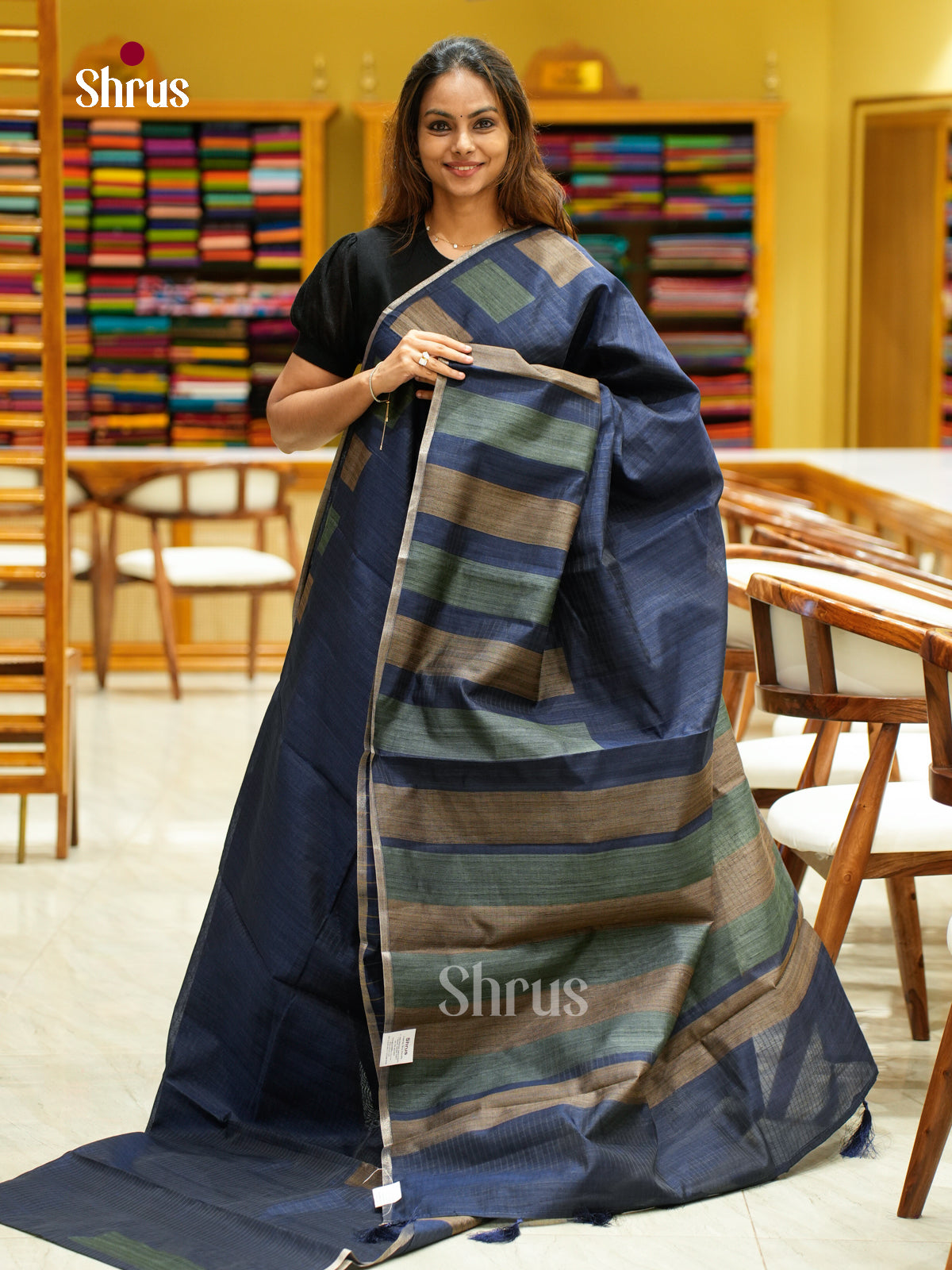 Semi Jute Saree - EFS03288 - Shop on Shrus.com