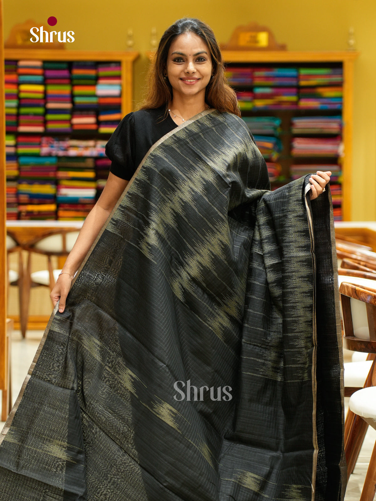Semi Jute Saree - EFS03289 - Shop on Shrus.com