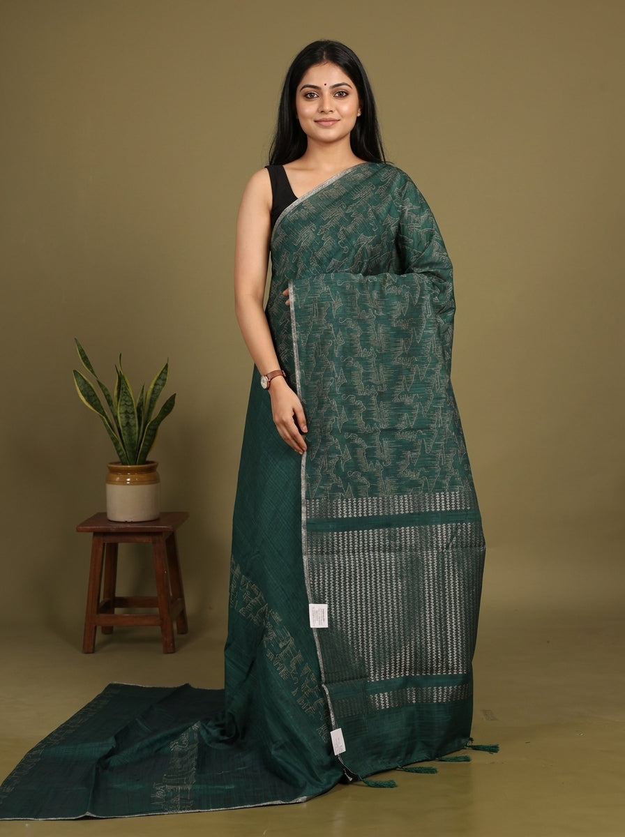 Semi Jute Saree - EFS03293