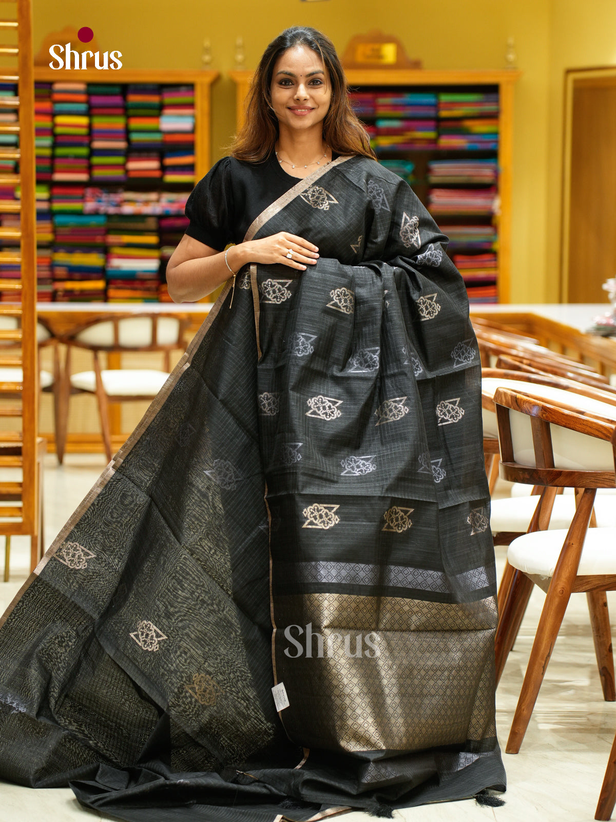 Semi Jute Saree - EFS03303 - Shop on Shrus.com