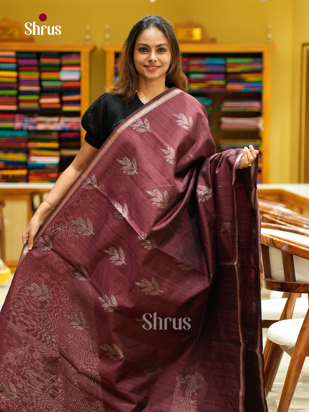 Semi Jute Saree - EFS03307 - Shop on Shrus.com