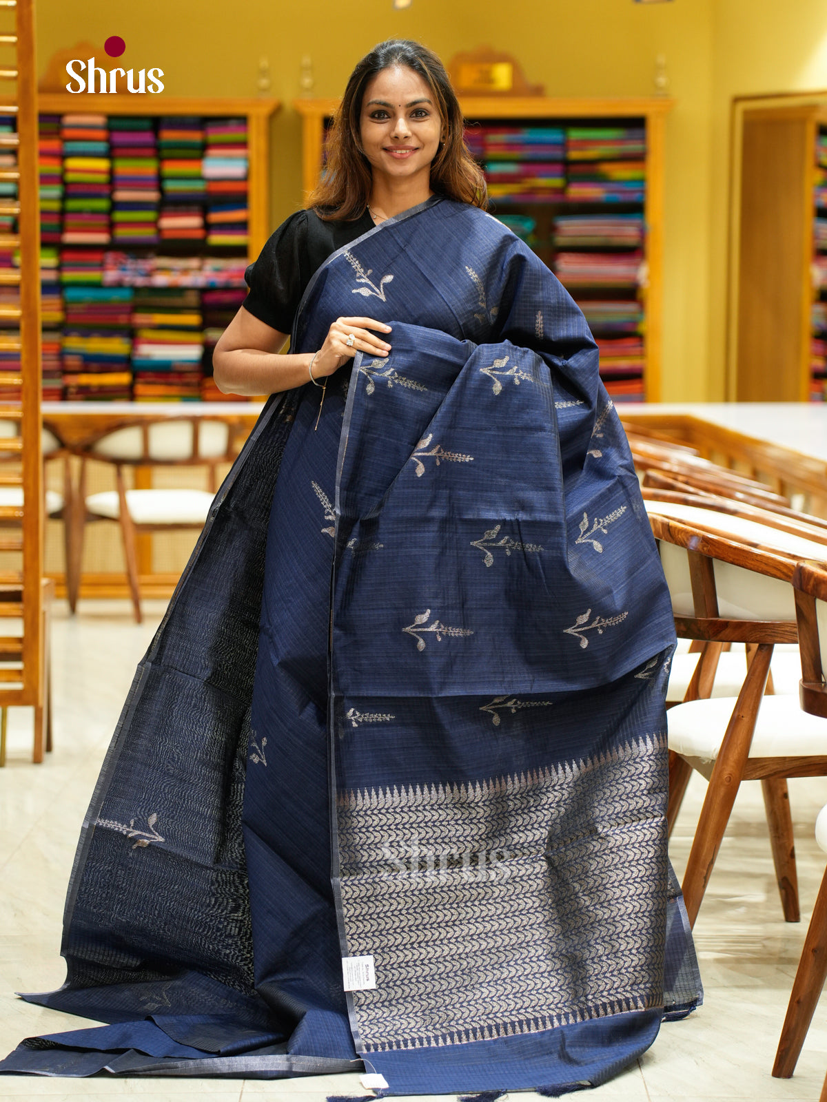 Semi Jute Saree - EFS03332 - Shop on Shrus.com