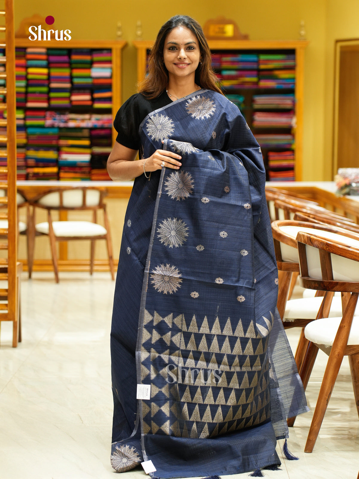 Semi Jute Saree - EFS03336 - Shop on Shrus.com