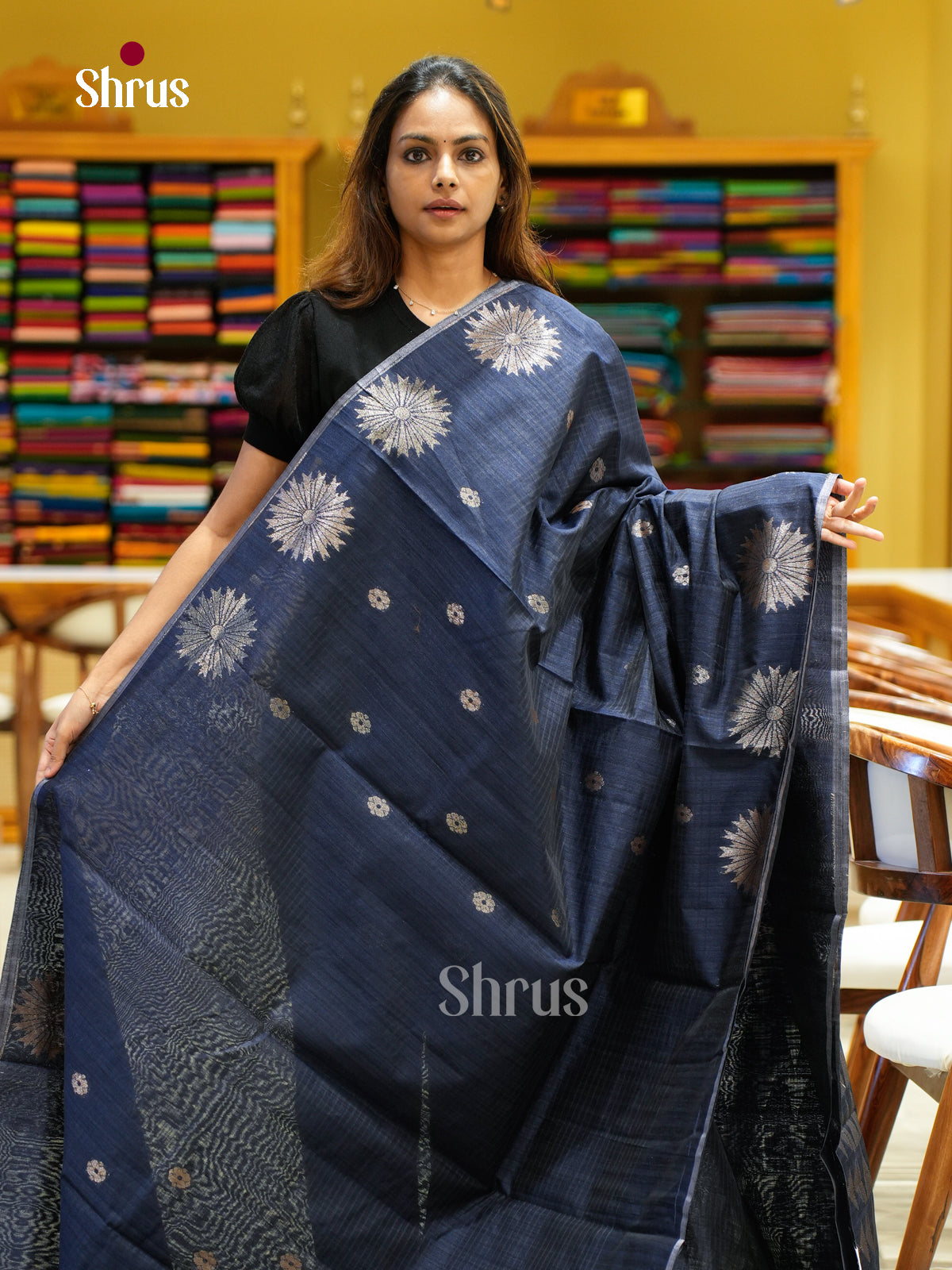 Semi Jute Saree - EFS03336 - Shop on Shrus.com