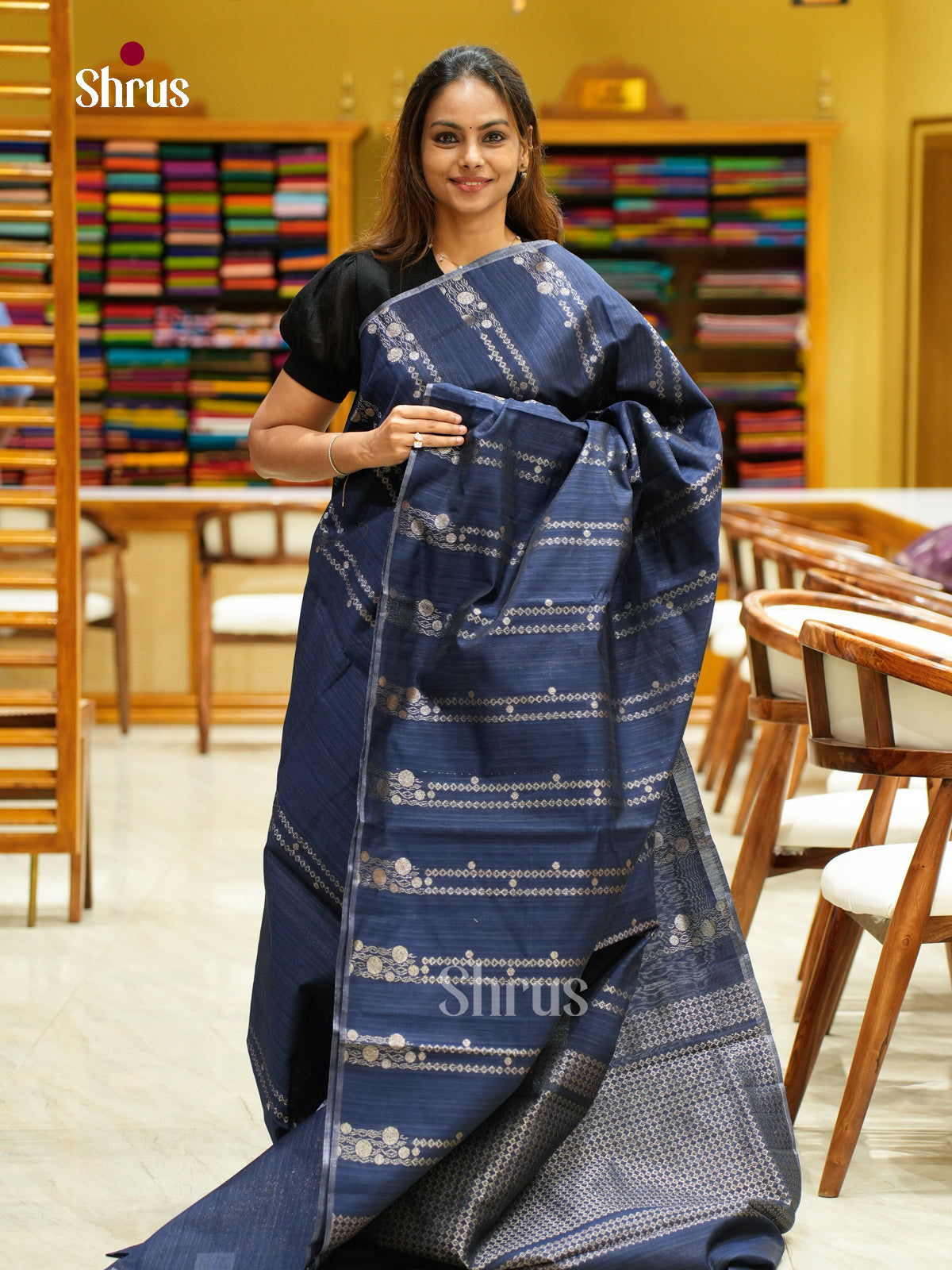 Semi Jute Saree - EFS04017 - Shop on Shrus.com