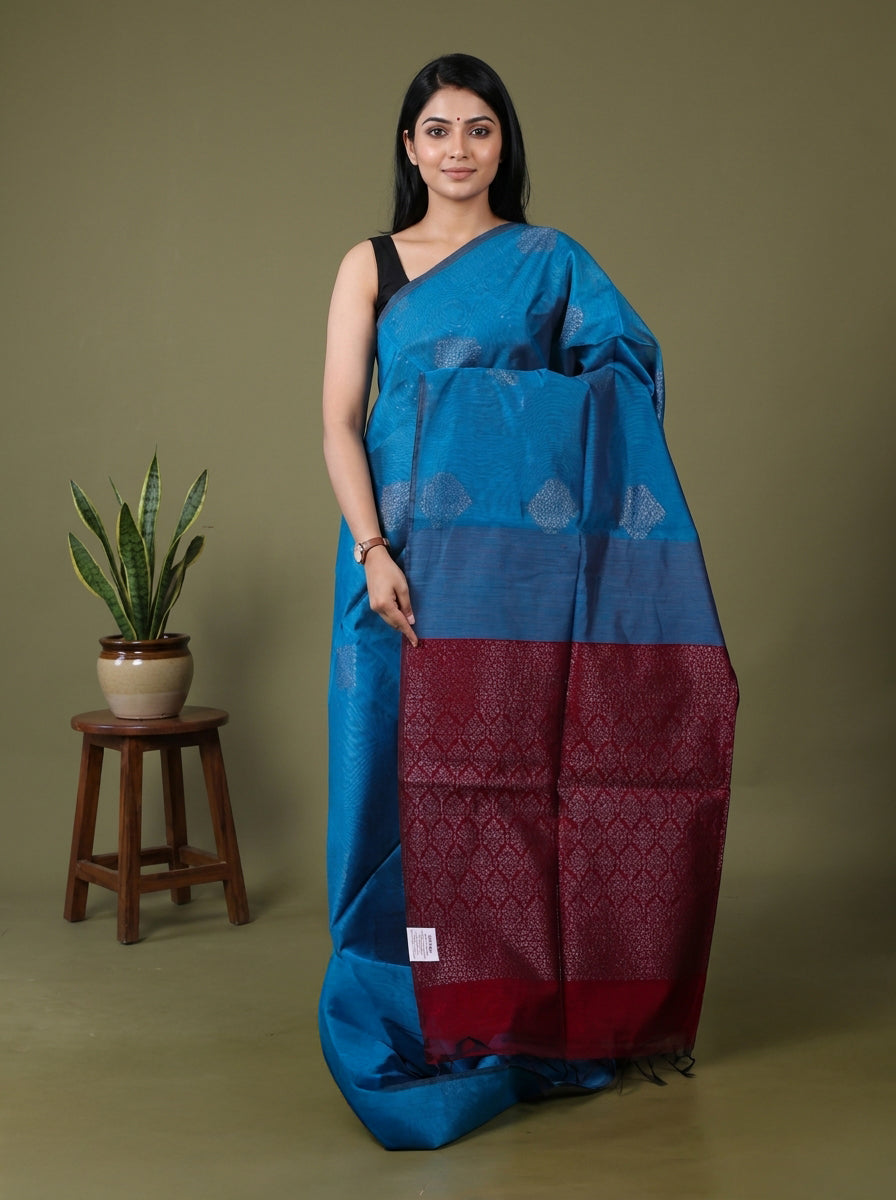 Semi Silkcotton Saree - EFS04424